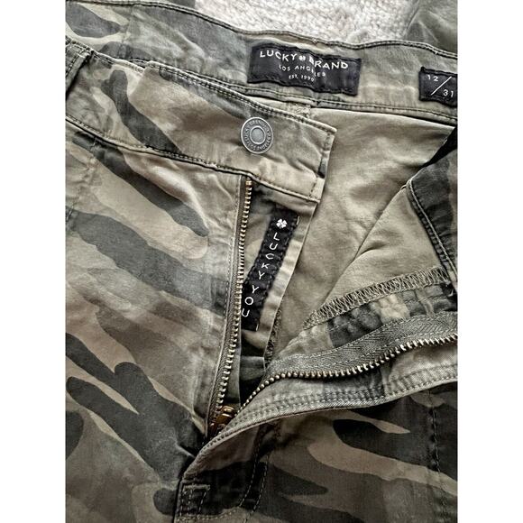 Lucky Brand Pants Womens 12/31 Green Camo Tapered Fit Outdoor Boho Grunge Y2k - Picture 6 of 10